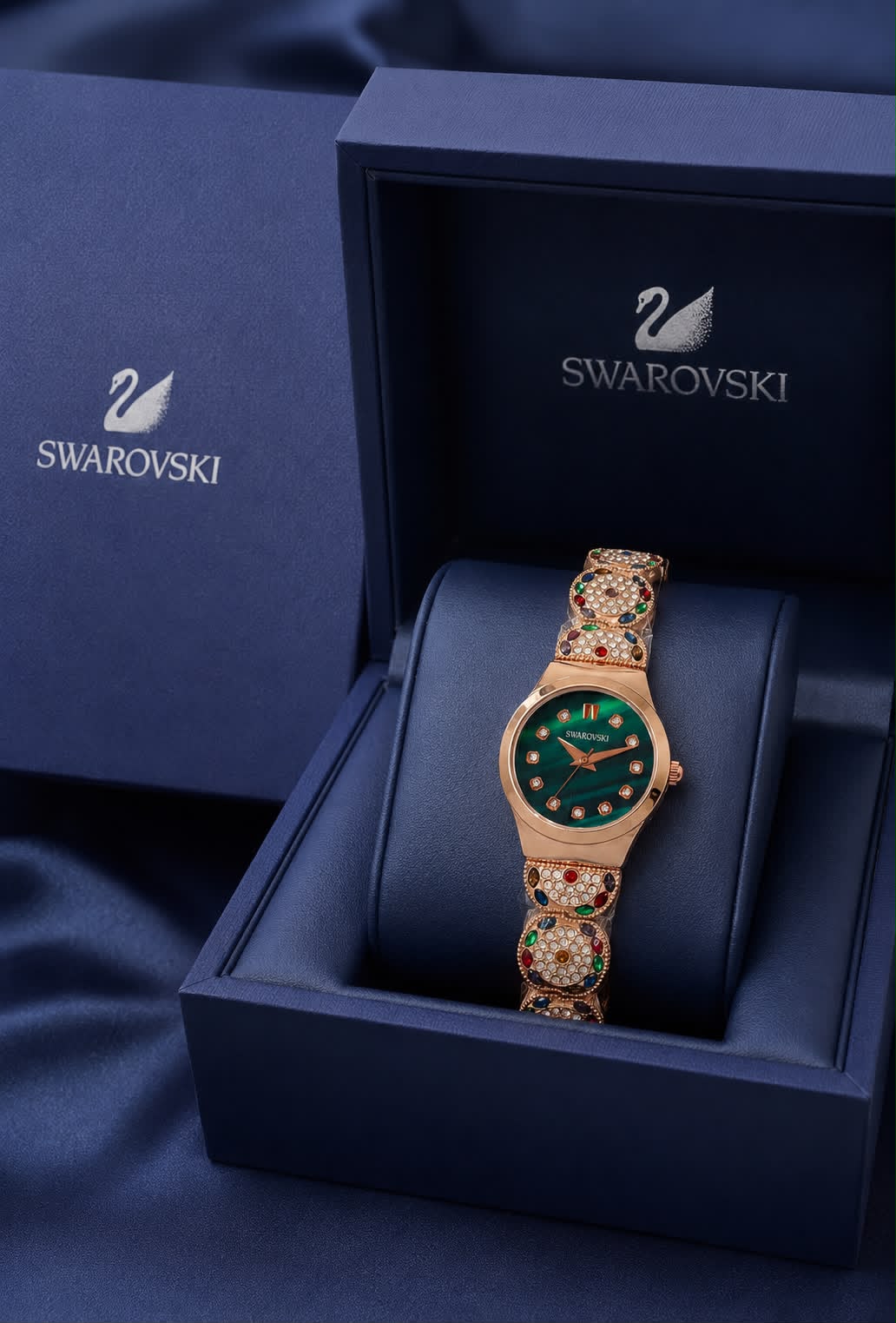 Swarovski Crystal Rose Gold Bracelet Watch